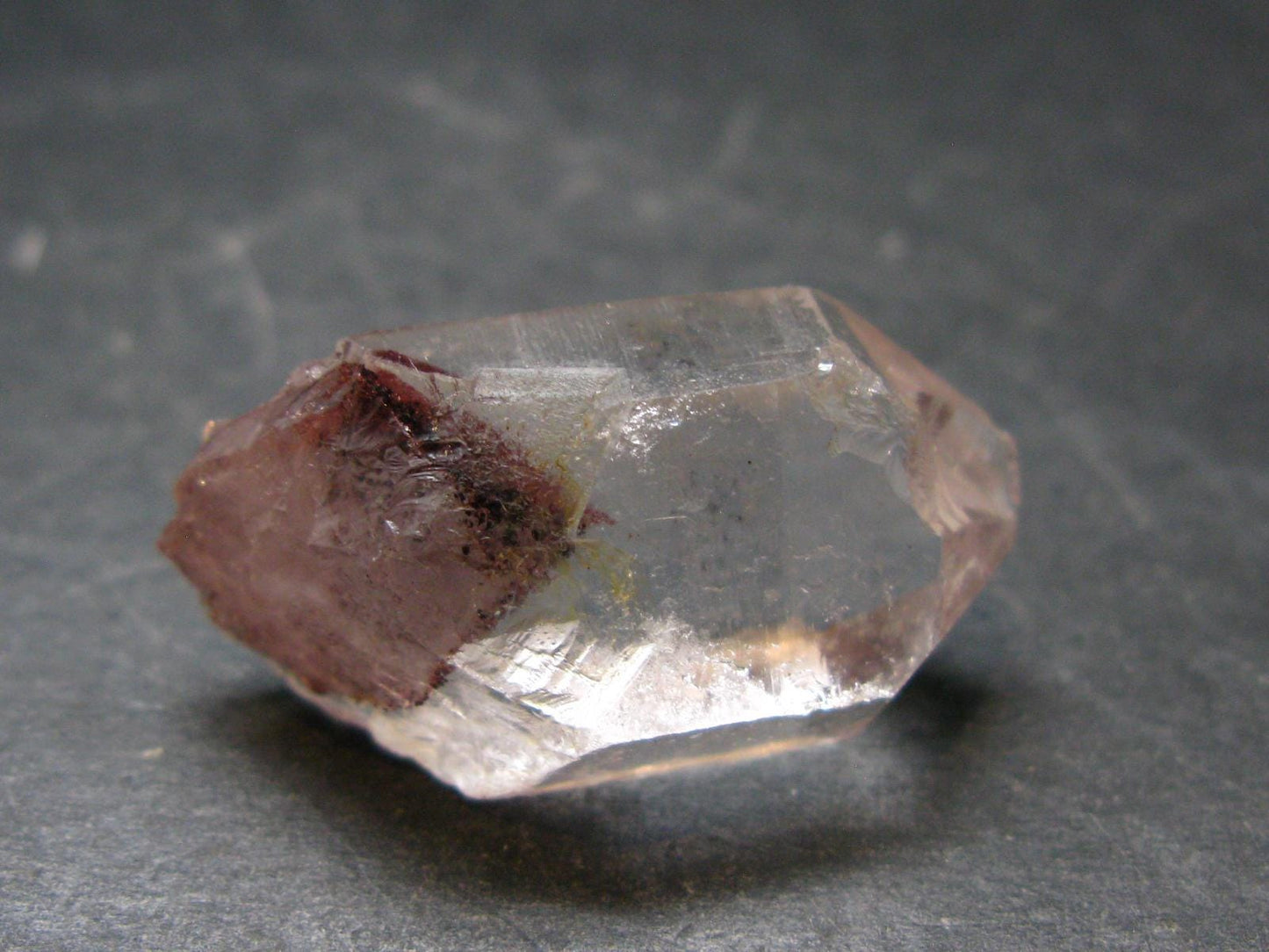 Phantom Hematite in Quartz Crystal From India - 1.3" - 10.64 Grams