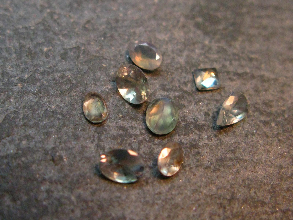 Lot of 8 Alexandrite Chrysoberyl Cut Facetted Gems From Russia - 1.00 Carats Combined