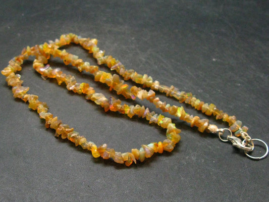 Lightweight Gem Sparkly Opal Tiny Beads Necklace from Ethiopia - 18.5" - 7.33 Grams