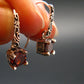 Natural Faceted Red Garnet Almandine Sterling Silver Earrings from India - 2.34 Grams