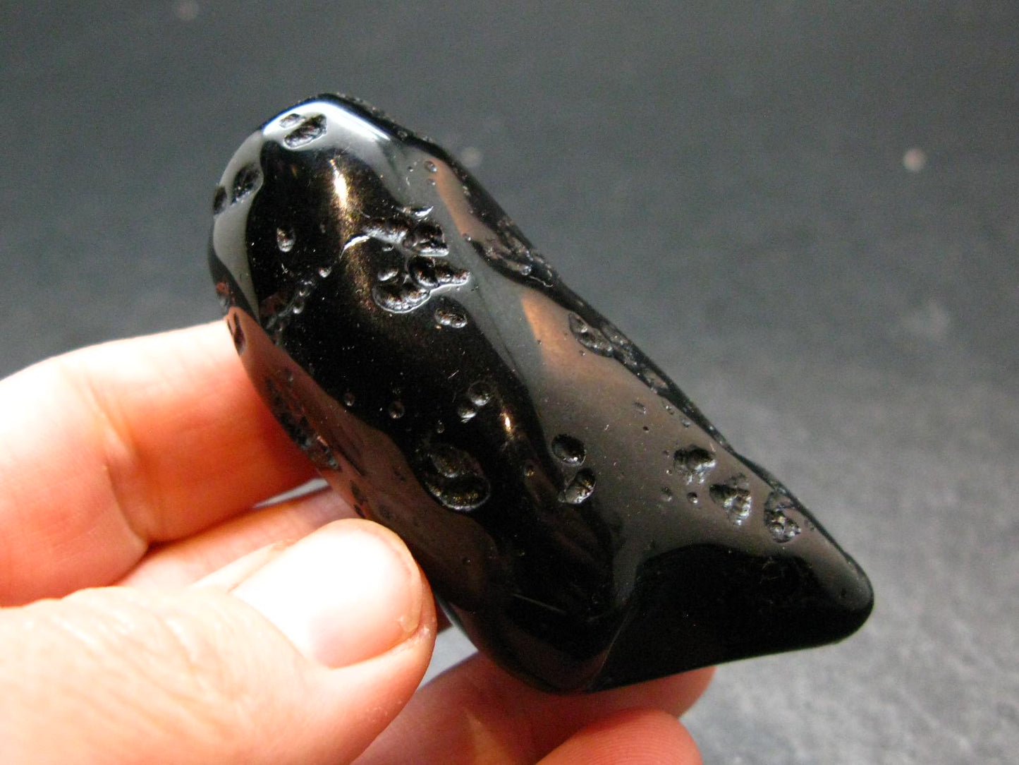 Rare Large Black Tibetan Tektite Tumbled Stone from Tibet - 2.4" - 48.43 Grams