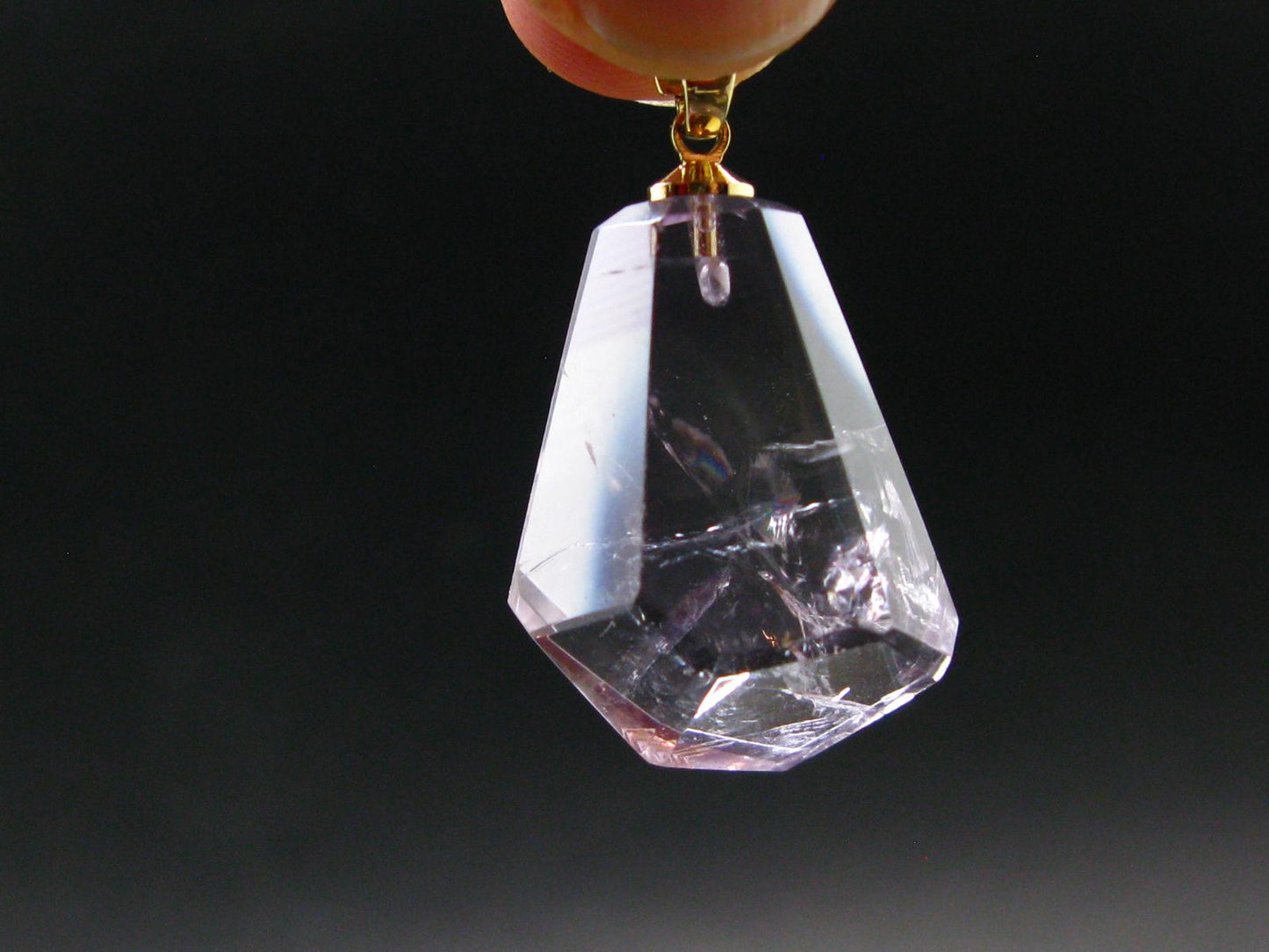 Amethyst Sterling Silver Gold Plated Pendant From Brazil - 1.4" - 8.66 Grams