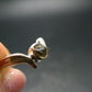 Cute Gem Moldavite Sterling Silver Ring From Czech Republic - Size 6.5 - 1.58 Grams