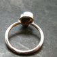 Natural Whole Polished Agatized Ammonite Cleoniceras Sterling Silver Ring from Madagascar - 1.56 Grams - Size 4