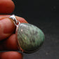 Rare Variscite Silver Plated Pendant from Utah - 1.4" - 6.72 Grams