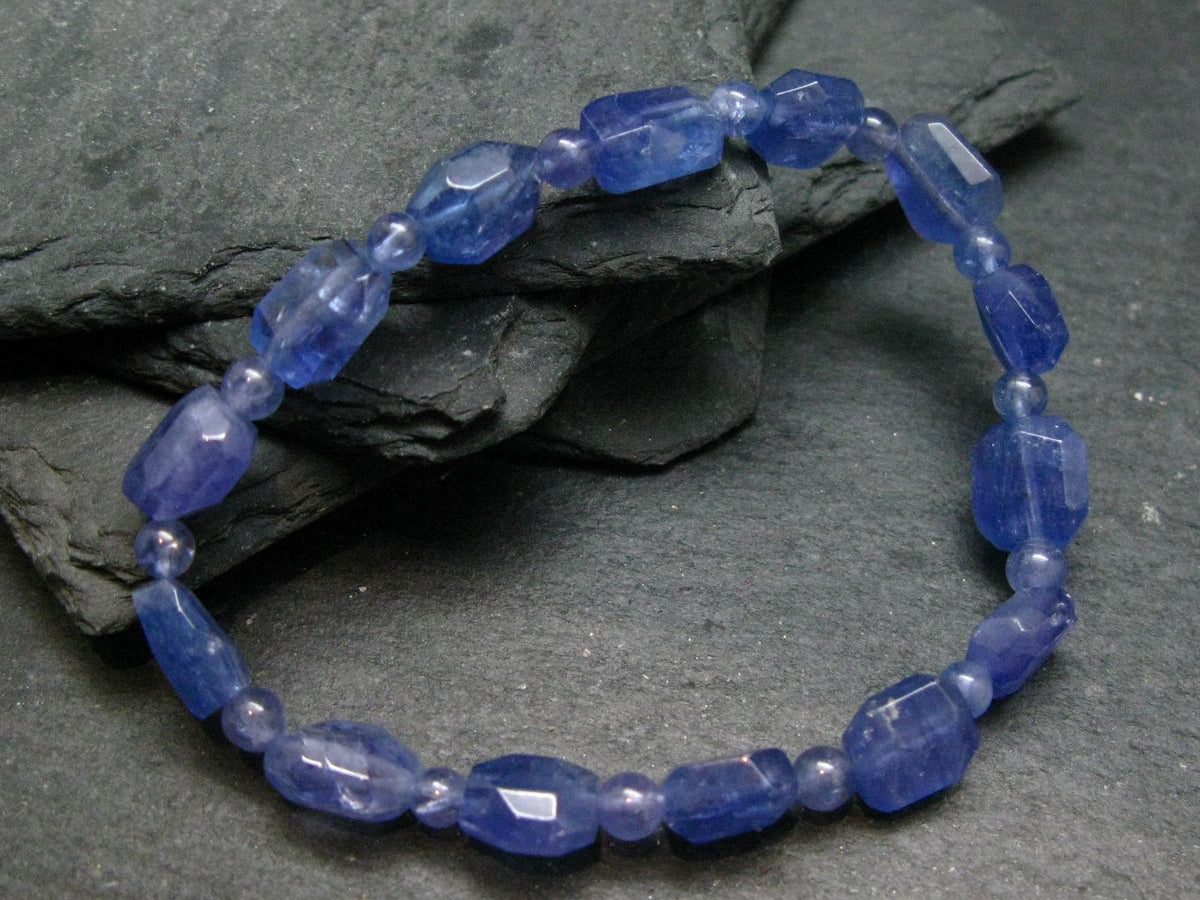 Tanzanite Genuine Bracelet ~ 7 Inches ~ 10mm Facet Beads