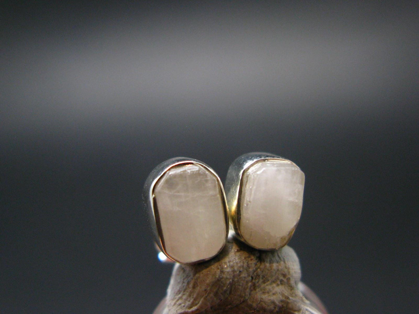 Natrolite Stud Earrings Sterling Silver From Tanzania - 1.36 Grams