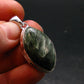 Nice Polished Seraphinite Clinochlore Stalactite Silver Plated Pendant From Russia - 1.5" - 6.11 Grams