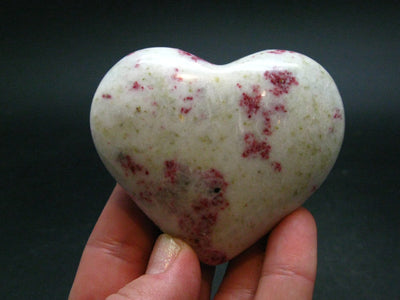 Large Cinnabar in Quartz Heart from Peru - 132.91 Grams - 2.5"