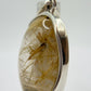 Golden Rutilated Quartz Pendant – Natural Needle Crystal in Sterling Silver
