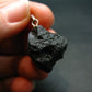 Tibetan Black Tektite Silver Pendant From Tibet - 1.2" - 3.74 Grams