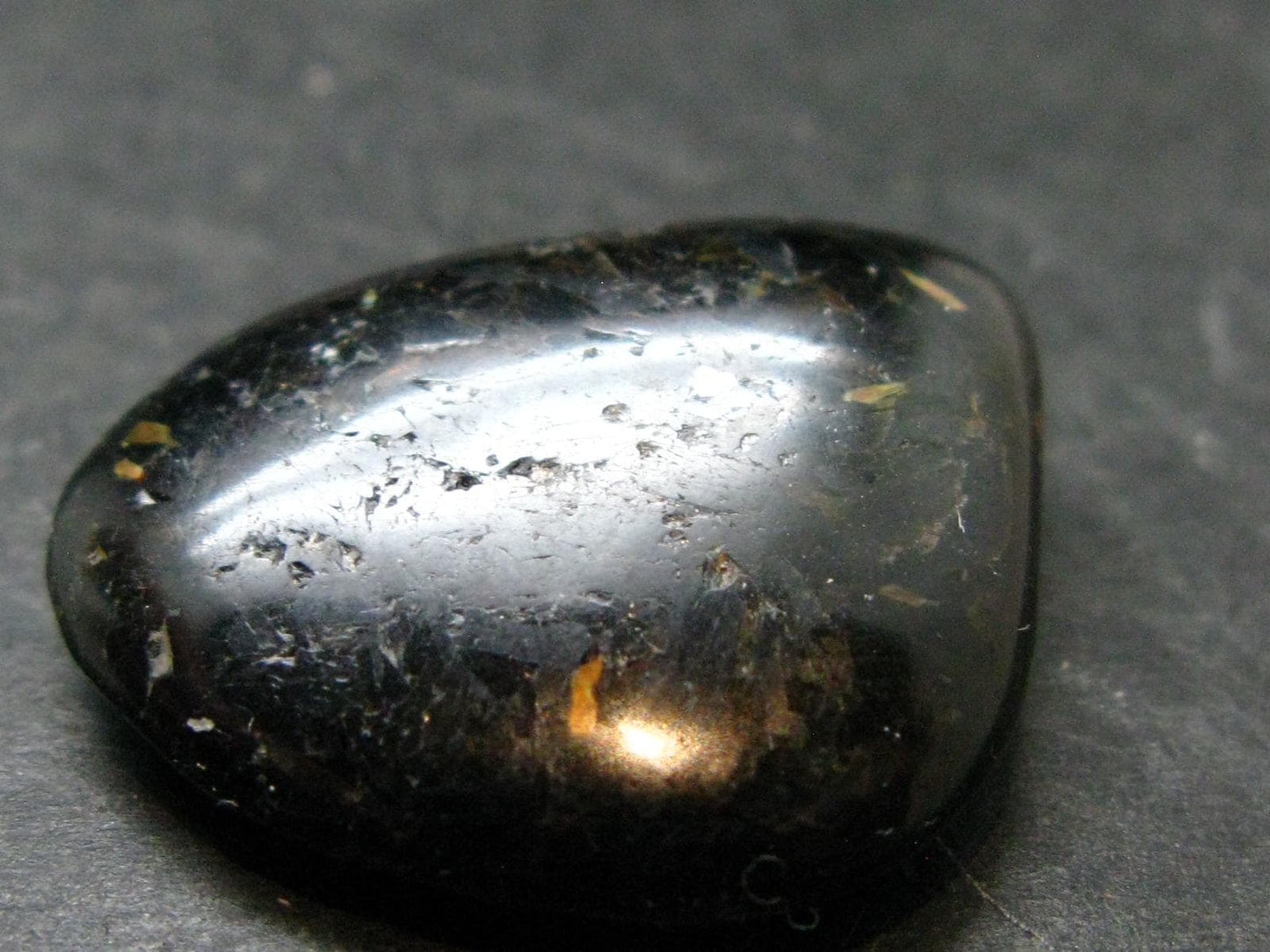 Rare Nuumite Nuummite Tumbled Stone From Greenland - 10.13 Grams - 1.1"