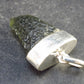 Raw Moldavite Tektite Silver Pendant from Czech Republic - 1.5" - 5.8 Grams