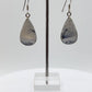 Elegant Moss Agate Teardrop Dangle Earrings – Natural Scenic Stone Jewelry