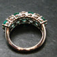 Emerald Faceted Silver Ring from Colombia - 4.92 Grams Total - Size 7