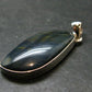 Hawk Eye (Blue Tiger Eye) Silver Pendant from South Africa - 1.8"