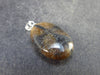 Perfect Cross-Shaped Andalusite (Variety of Chiastolite) Polished Silver Pendant from China - 1.2" - 4.6 Grams