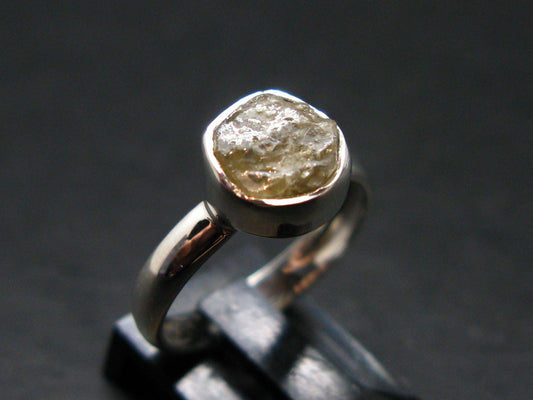 Rare Agni Gold Danburite Silver Ring From Tanzania - 1.96 Grams - size 6