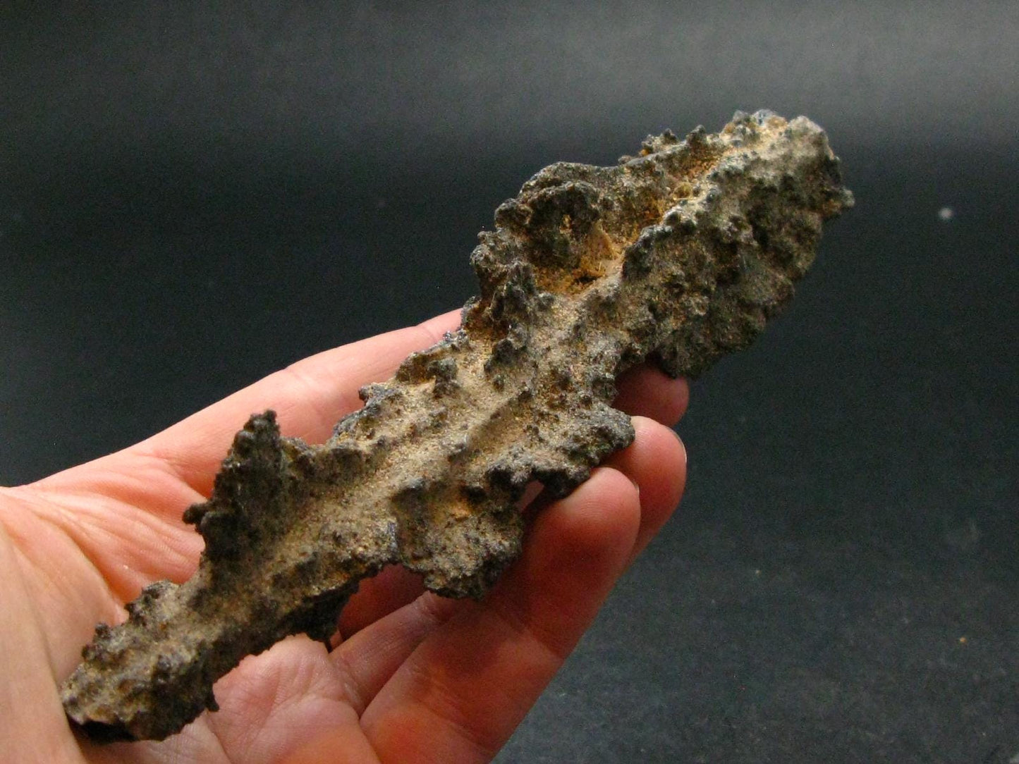 Large Fulgurite Lightning Rock From Sahara Desert - 5.5"