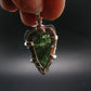 Moldavite Tektite Silver Dragon Pendant from Czech Republic - 1.6" - 6.28 Grams