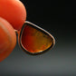 Raw Fire Opal Sterling Silver Pendant From Mexico - 1.7" - 1.01 Grams