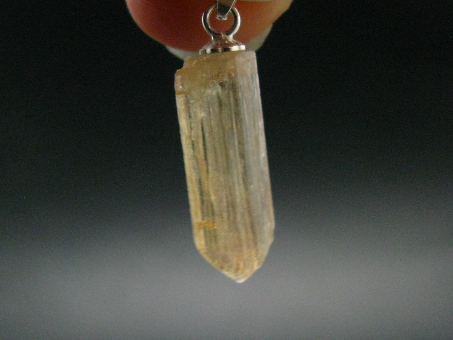 Imperial Topaz Crystal Pendant From Brazil - 1.0" - 1.27 Grams