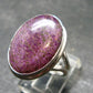 Rare Stichtite Silver Plated Ring from Australia - Size 7 - 5.75 Grams