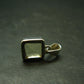 Gem Libyan Desert Glass Tektite Faceted Pendant Sterling Silver from Libya - 0.7" - 2.42 Grams