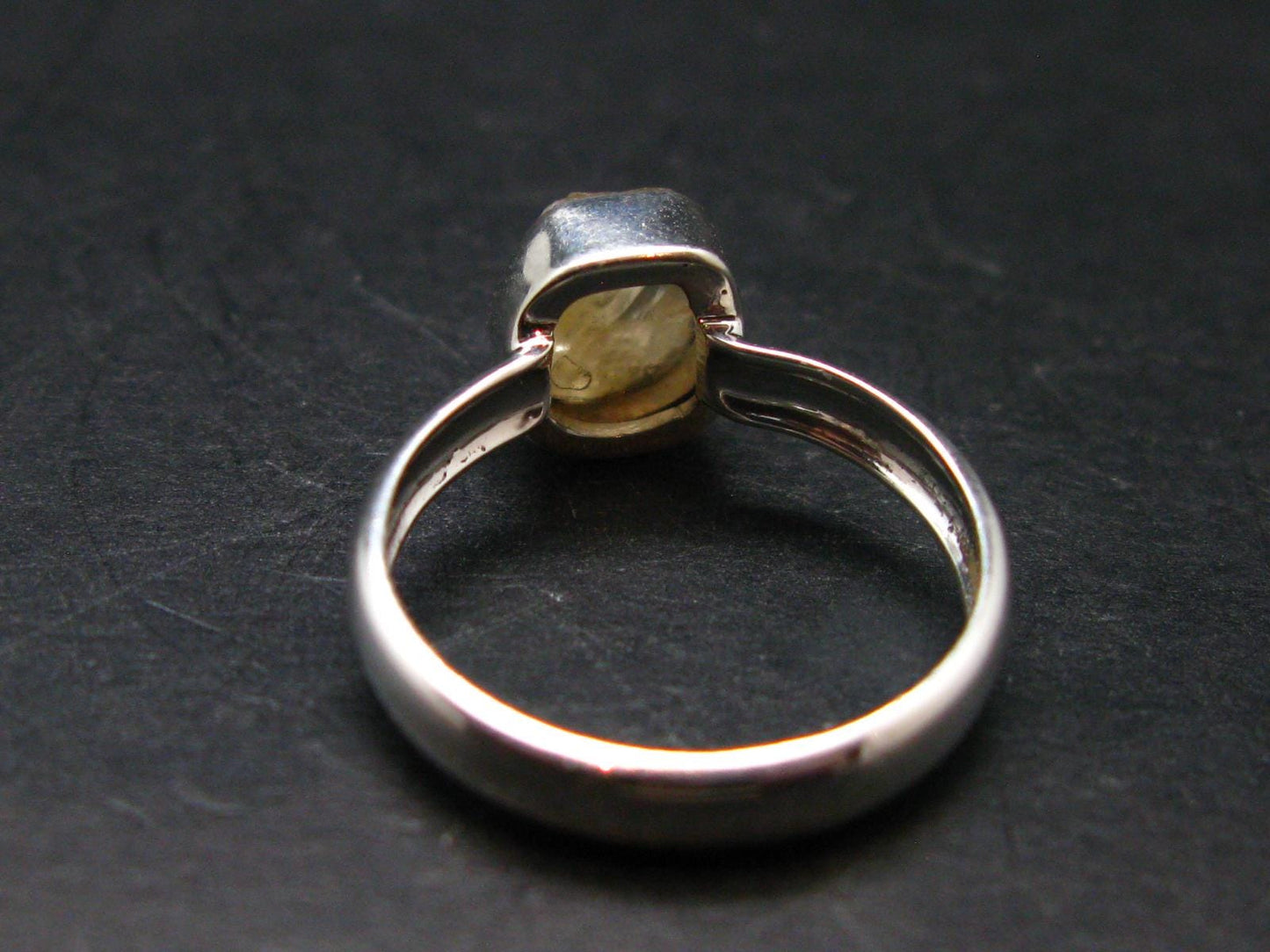 Rare Agni Gold Danburite Silver Ring From Tanzania - 1.92 Grams - size 6