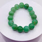 Green Chrysoprase Round Bead Bracelet – Natural Stretch Jewelry - Weight 29.16 g