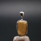 Large Natural Agni Gold Danburite Sterling Silver Pendant from Tanzania - 1.1" - 1.18 Grams