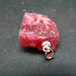 Rare Raw Rhodonite Silver Pendant From Brazil - 1.3"