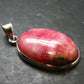 Rare Pink Tugtupite Sterling Silver Pendant From Greenland - 1.5" - 5.85 Grams