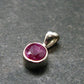 Ruby Crystal Silver Pendant from Africa - 0.5" - 0.64 Grams