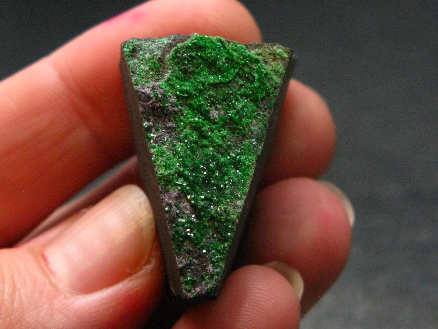 Uvarovite (Green Chromium Garnet) Cluster From Russia - 1.1"