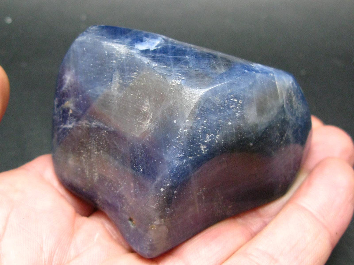 Blue Sapphire Corundum Polished Stone From Guinea - 3.9" - 276 Grams