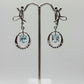 Swiss Blue Topaz Circle Drop Earrings in Sterling Silver - Weight 7.28 Grams