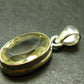 Gem Libyan Desert Glass Tektite Faceted Pendant Sterling Silver from Libya - 1.1" - 3.88 Grams