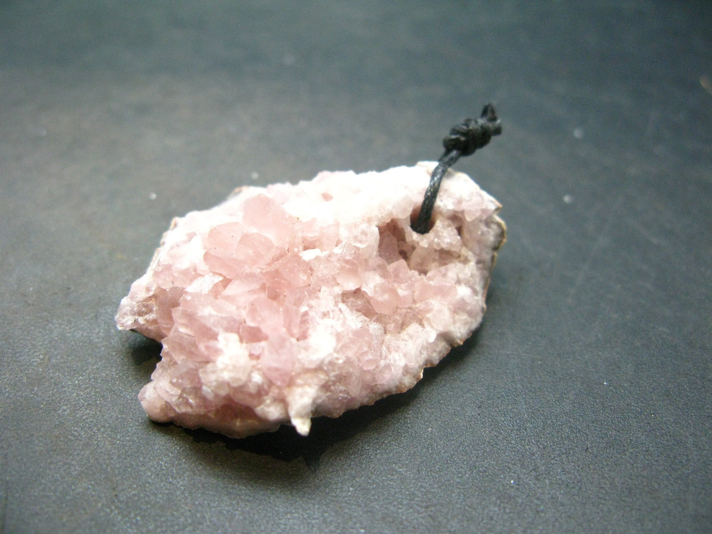 Large Pink Amethyst Pendant From Mexico - 1.7"