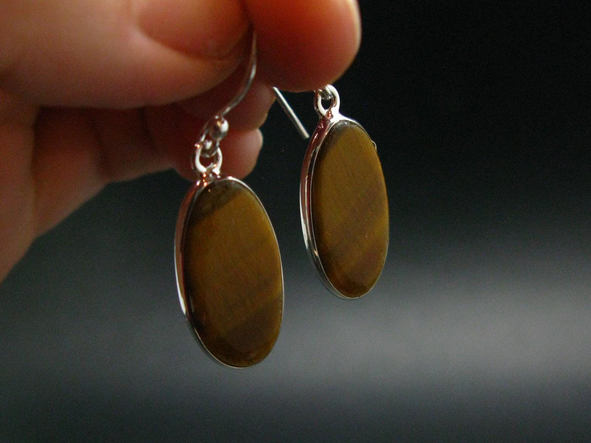 Tiger Eye Earrings - 4.04 Grams