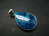 Shattuckite Silver Pendant from Namibia - 1.4" - 7.36 Grams