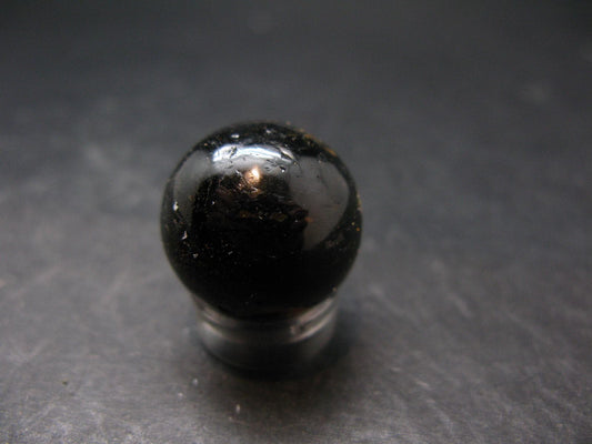 Nuumite Nuummite Sphere Ball From Greenland - 0.7" - 13.18 Grams