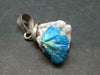 Cavansite Crystal Pendant In Sterling Silver From India - 0.9"