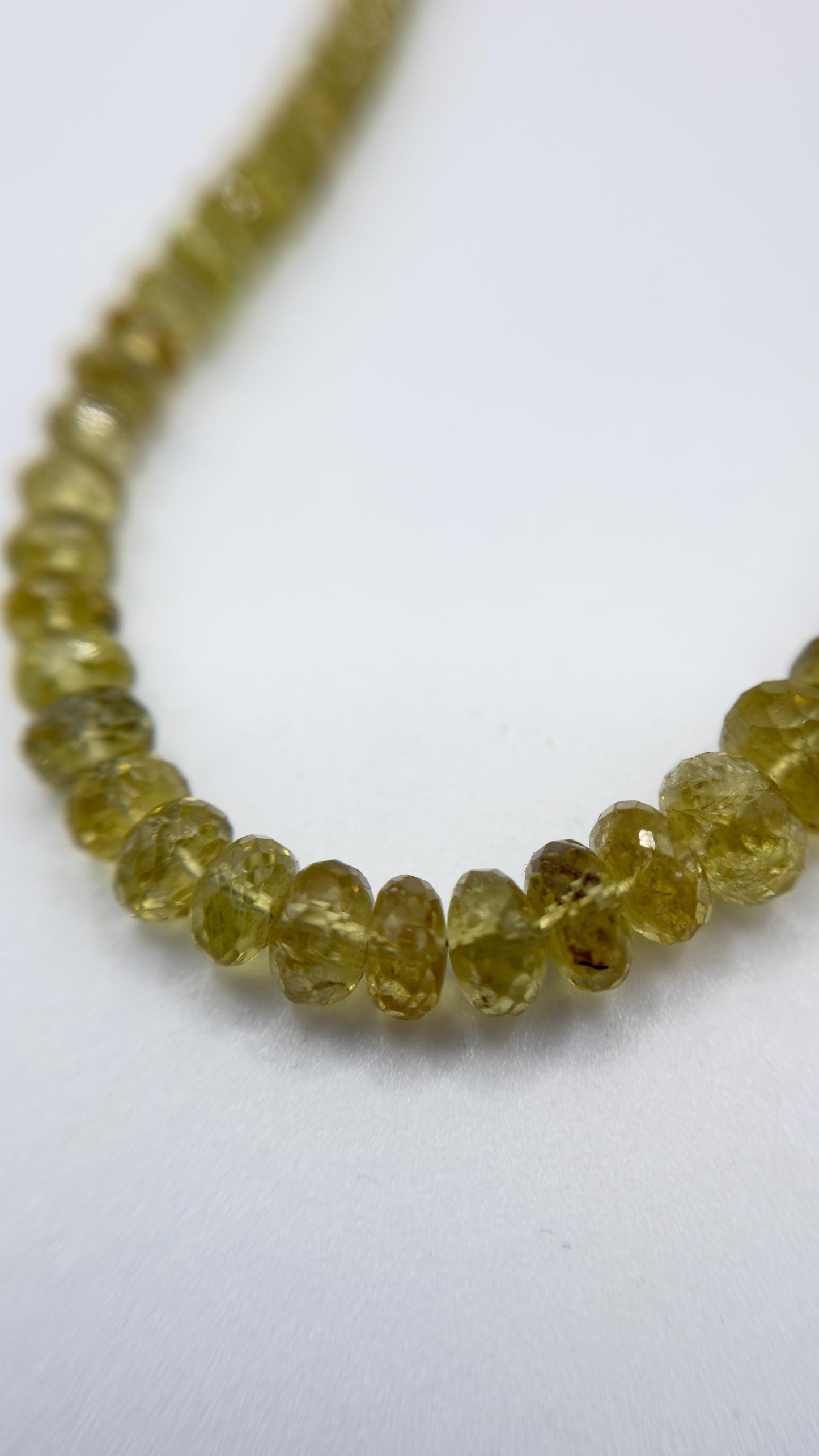 Natural Chrysoberyl, Gemstone Beaded Necklace, Faceted Crystal Strand, Minimalist Jewelry Gift for Her