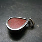 Thulite Silver Plated Pendant From Norway - 1.3" - 6.49 Grams