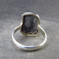 Black Tibetan Tektite Silver Ring from Tibet - Size 6.5 - 4.31 Grams