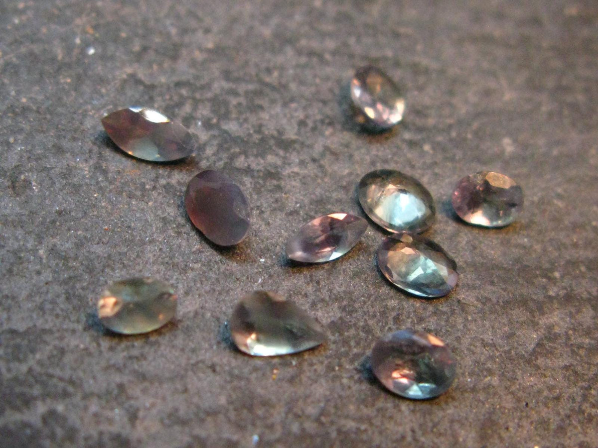 Lot of 10 Alexandrite Chrysoberyl Cut Facetted Gems From Russia - 1.49 Carats Combined