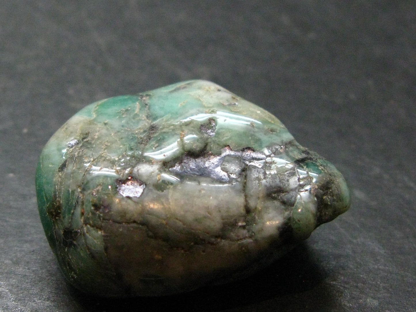 Natural Emerald Tumbled Stone from Brazil - 1.1" - 21.69 Grams