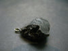 Tibetan Black Tektite Silver Pendant From Tibet - 1.1" - 5.48 Grams