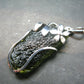 Large Gem Moldavite Tektite SS Pendant From Czech Republic - 8.25 Grams - 1.8"